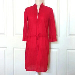 Tory Burch Red and Purple Pool Beach Cover-up Dress